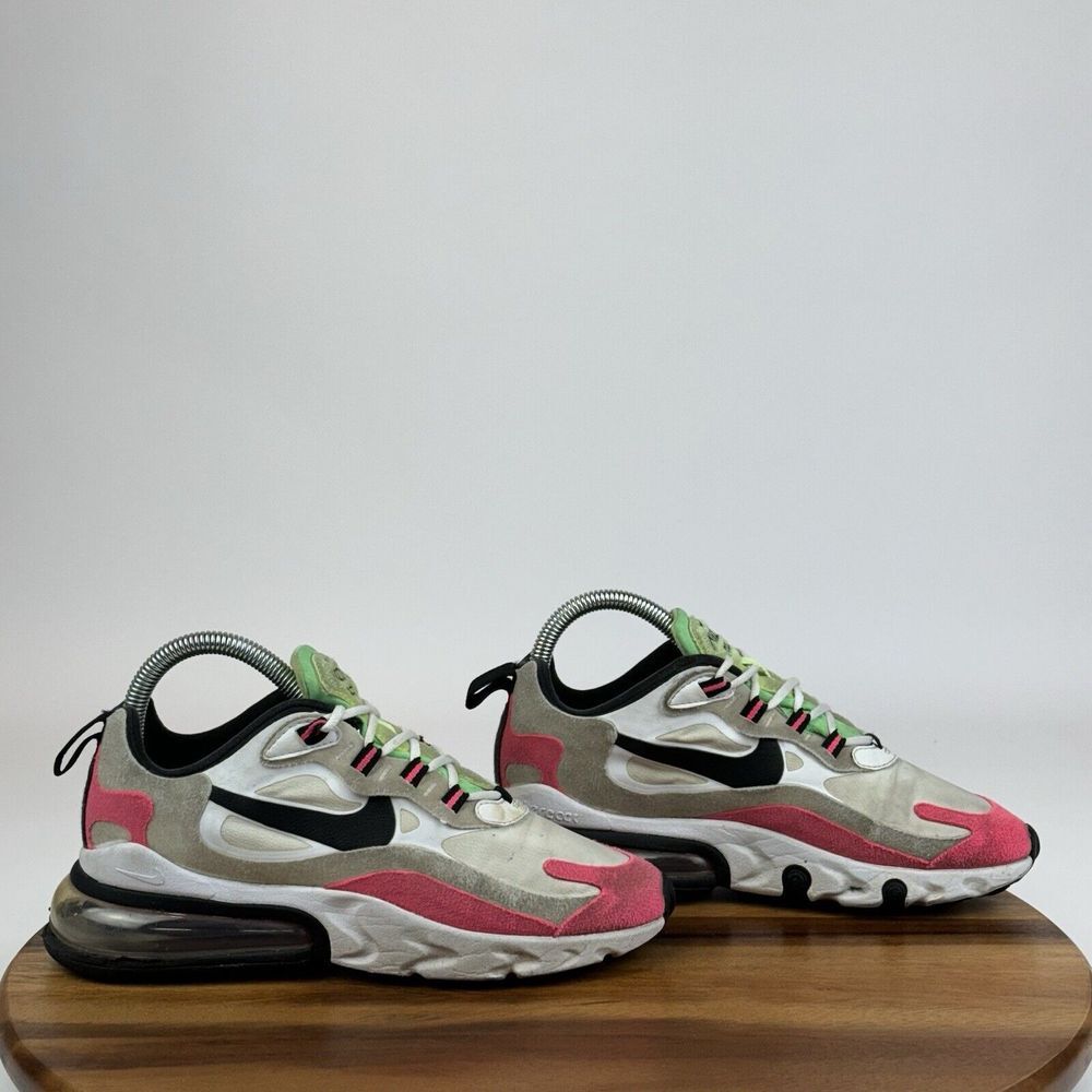 Womens‎ Nike Air Max 270 React Hyper Pink Suede Athletic Sneakers Shoes Size 6 M